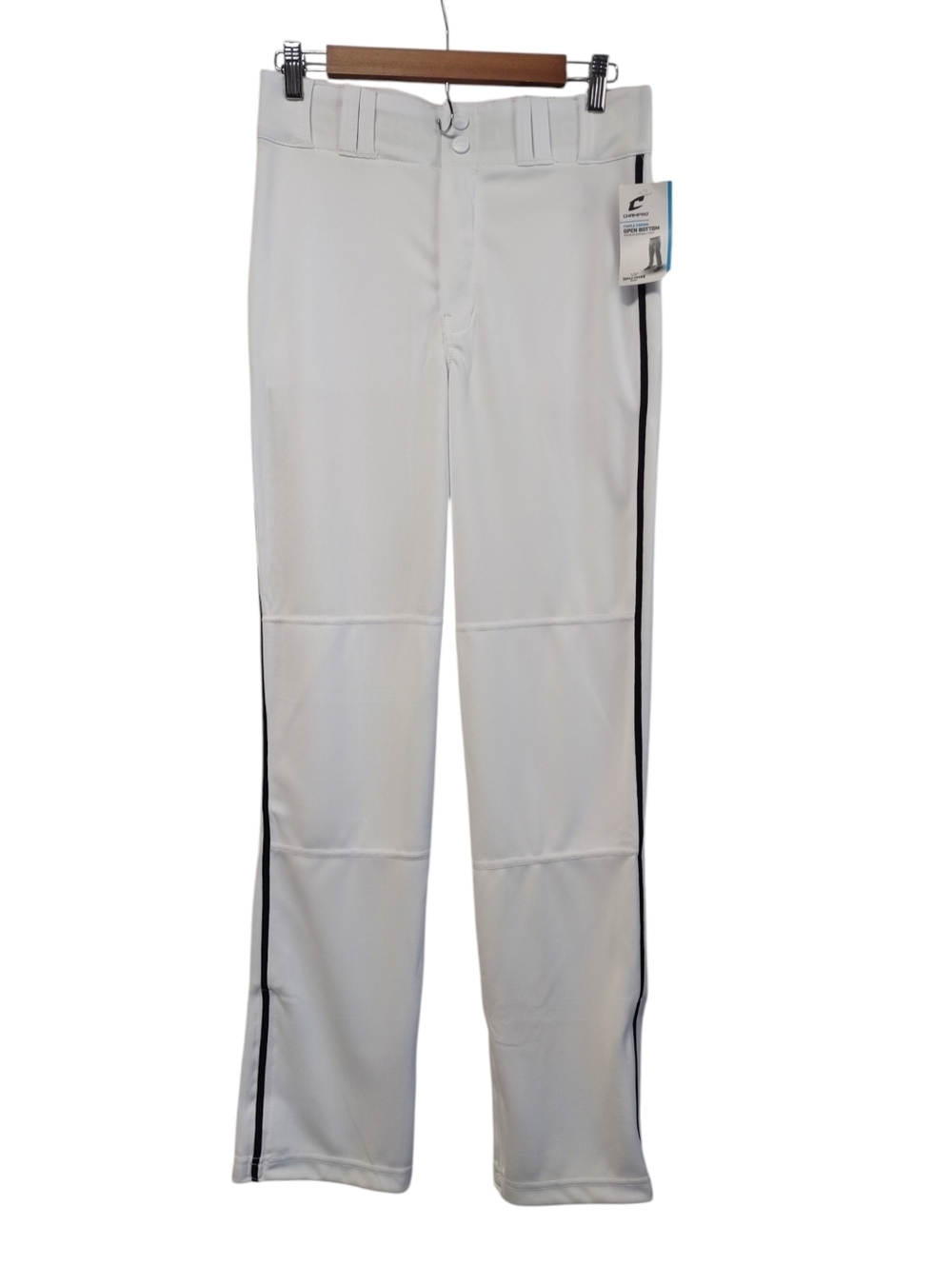Champro Triple Crown Open Bottom Baseball Pants White Black Pipe Youth XL NWT